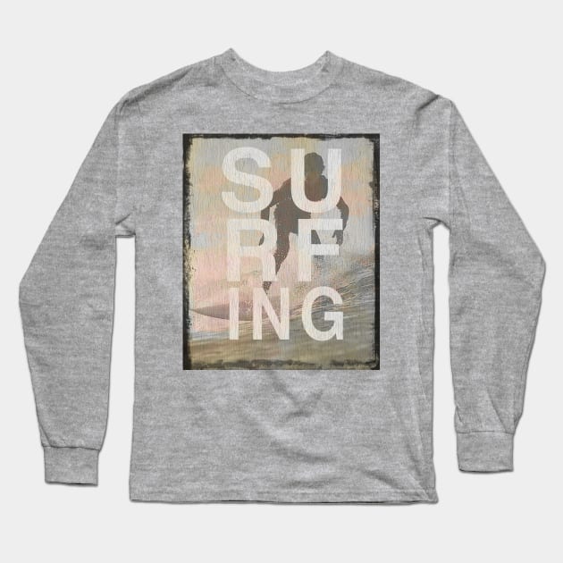 Surfing Long Sleeve T-Shirt by loumed